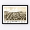 Vintage Map of Silver Creek, New York 1892