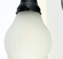 Holophane Fluted Pear Frosted Glass Wall Sconce or Pendant Light