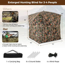 82 Inch Tall Hunting Blind 270° One Way See Through Ground Tent for 3-4 People by LJGDeals