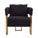 Modern Decorative Chair Teddy Fleece Upholstered And Metal Foot by Unique Piece Furniture