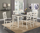24" Tall Bar Stools (Set of 2) - Brown / White by Unique Piece Furniture