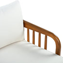 Acacia Wood Outdoor Patio Chair with Vertical Slatted Arms