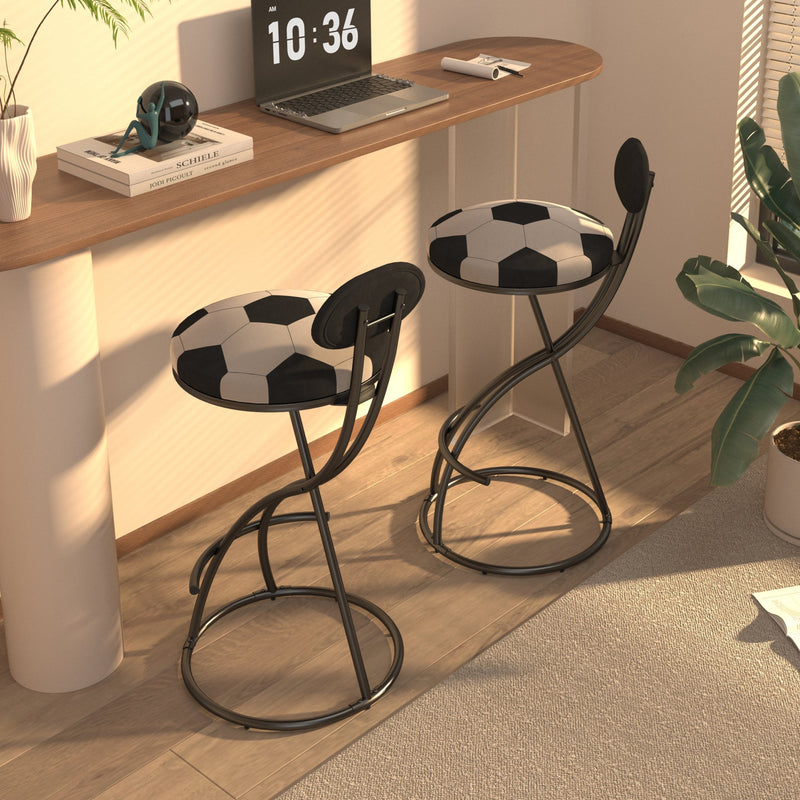 Upholstered S-shaped Barstools Set of 2, photo 7 of 10