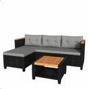 L-Shaped Patio Set With Cushions And Storage Table by HouseOfZazla