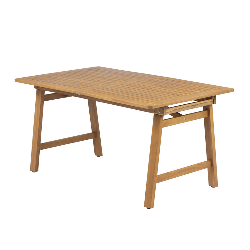 Extendable Acacia Wood Outdoor Dining Table, photo 10 of 10