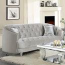 Dolby - Sofa With Tufted Living Room Sofa - Gray by HouseOfZazla