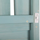 65" Large Wooden Farmhouse Rustic Outdoor Potting Bench Table, Patio Workstation, Garden Potting Bench with 4 Storage Shelves and Side Hook,Green