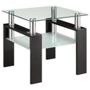 Samantha - 1 Shelf Square End Table - Black by HouseOfZazla