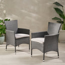 Dimensional Outdoor Dining Chair With Cushion Seat And Iron Frame (Set of 2) by HouseOfZazla
