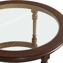 Modern Nesting Coffee Table Set with Glass and Solid Wood Frame by HouseOfZazla