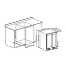 24" Wine Cooler Refrigerator - Dual Zone Built-in or Freestanding Fridge with Stainless Steel Tempered Glass Door and Temperature Memory Function