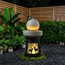Outdoor Garden Lantern with Warm LED Light Deer Silhouette by HouseOfZazla