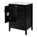Retro Bathroom Vanity With Sink, Soft Closing Cabinet & Drawers by HouseOfZazla