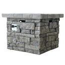 Outdoor Square Propane Fire Pit 40,000 BTU - Gray