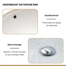 Elegant Ceramic Oval Undermount Bathroom Sink With Overflow by HouseOfZazla