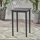 Outdoor Minimalist Acacia Wood Square Bar Table by HouseOfZazla