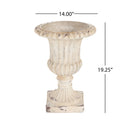MGO Garden Urn, Antique White, 19.25'' H