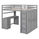 Loft Bed With Drawers, Desk, And Wardrobe by HouseOfZazla