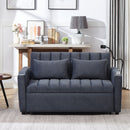 Convertible Sofa Bed Loveseat Sofa With Three USB Ports, Two Side Pockets, Two Cup Holders And 360° swivel Phone Holder For Living Room by HouseOfZazla