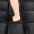 55.3" 4-1 Multi-functional Sofa Bed with Cup Holder and USB Port for Living Room or Apartments Black