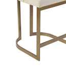 Upholstered Counter Stool With Metal Base - Cream by HouseOfZazla