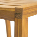 Outdoor 7 Pieces Acacia Wood Expandable Dining Set with Umbrella Hole