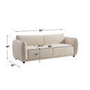 Oslo 84" Round Arm 3 Seater Modern Upholstered Boucle Sofa by HouseOfZazla