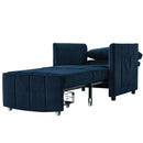 Upholstered Convertible Sleeper Sofa With 5 Position Backrest, Side Pockets, Storage by HouseOfZazla