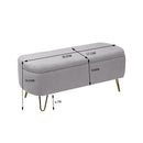 Storage Ottoman Bench For End Of Bed Legs, Modern Camel Faux Fur Entryway Bench Upholstered Padded With Storage For Living Room Bedroom