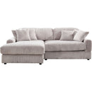 Modern CorduroyCorner sofa Sleeper Sofa Couch With Comfy Deep Seat& 6 Pillows