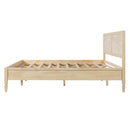 King Size Wood Platform Bed Frame with Classic Panel Headboard by HouseOfZazla