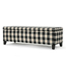 Contemporary Storage Ottoman With Seating And Storage - Black by HouseOfZazla
