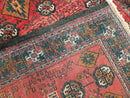 4 x 8 Handmade Baluch Afghan Turkoman Tribal Wool Rug Organic Dyes 8x4 Carpet
