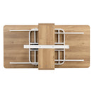 TOPMAX Modern Compact 63-inch 5-Piece Extendable Dining Table Set
