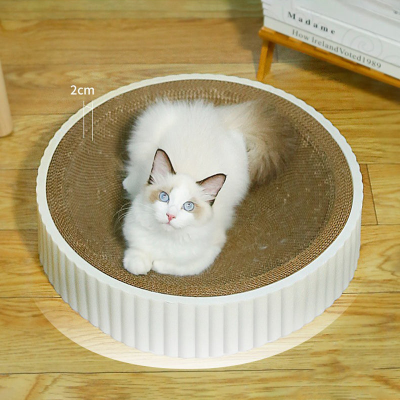 18-Inch Extra Large Cat Scratching Board - Replaceable Paper Core, Round Nest Design for Cozy Cat Naps
