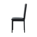 Metal Frame Dining Seats (Set of 4) - Black by HouseOfZazla