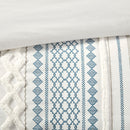 Full/Queen Cotton Printed Duvet Cover Set with Chenille