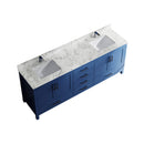 Nuvia 83-Inch Blue Modern Double Sink Freestanding Bathroom Vanity (SAK13972) by SAKSBY WHOLESALE