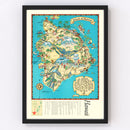 Vintage Map of Hawaii 1935