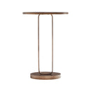 Tareel - Round Accent Table With Open Oval Pedestal - Antique Bronze