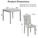 Dining Table Set With Crystal Decoration And Upholstered Chairs by Unique Piece Furniture