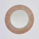 Handcarved Decorative Hanging Wall Mirror - Antique Brown / White