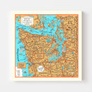 Vintage Map of Olympic Peninsula & Puget Sound, 1934