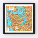 Vintage Map of Olympic Peninsula & Puget Sound, 1934