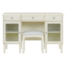 Multi Functional 2 In 1 Vanity Desk With Flip Top Mirror Material - White Oak by Unique Piece Furniture