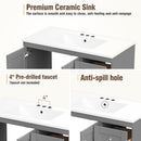 Shaker Free Standing Bathroom Vanity Cabinet & Sink, Soft Close Drawers, Soft Close Doors