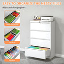 Lateral File Cabinet, Locking Heavy Duty, Anti-Tip Safety Interlock, Vertical Storage For Letter/Legal/A4 Files by Unique Piece Furniture