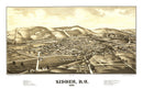 Vintage Map of Sidney, New York 1887