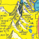Vintage Map of Grand Teton National Park, 1947