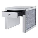 Noralie - 24" Square End Table - Mirrored & Faux Diamonds
